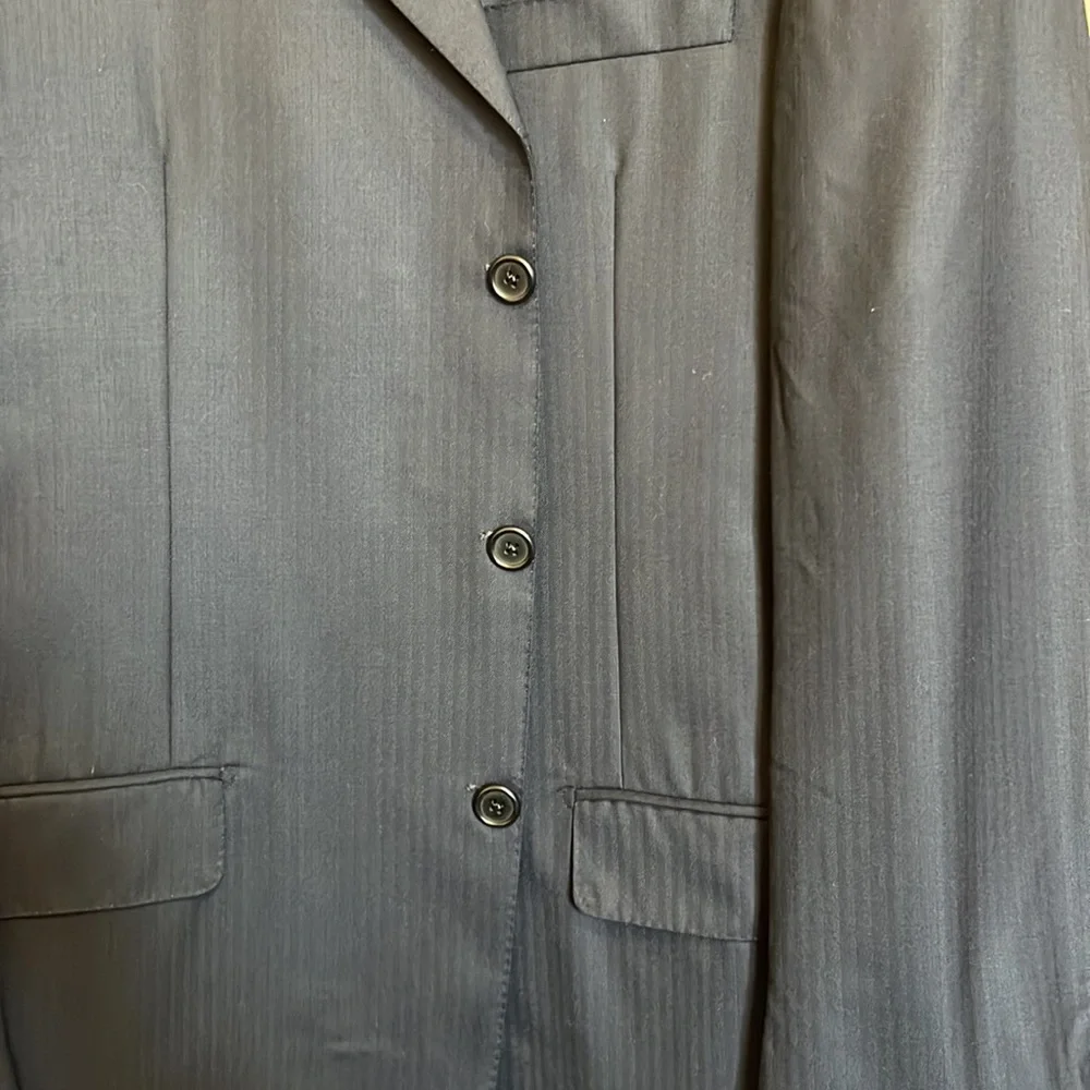 HICKEY FREEMAN Blazer/ suit jacket dark grey with pattern ( photo) excellent - Picture 3 of 13